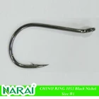 Fishing Hook NARAI Type 1053 Chinu Ring Size 1 6