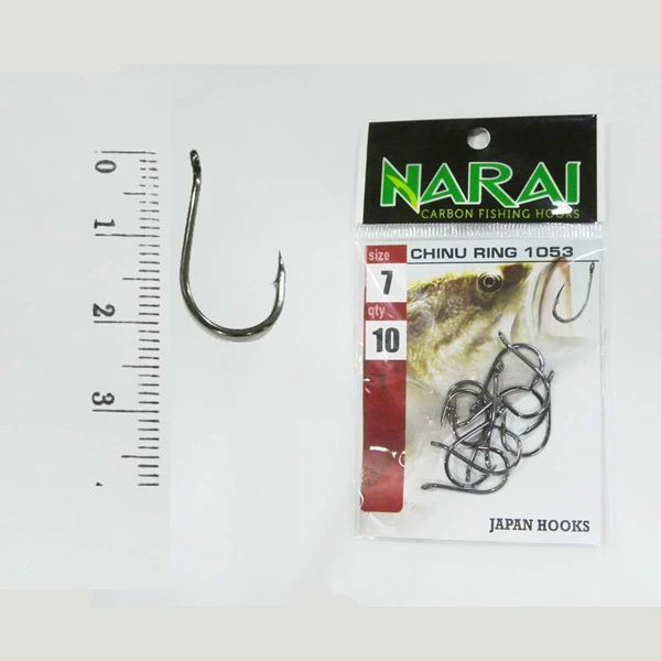 Fishing Hook NARAI Type 1053 Chinu Ring Size 7