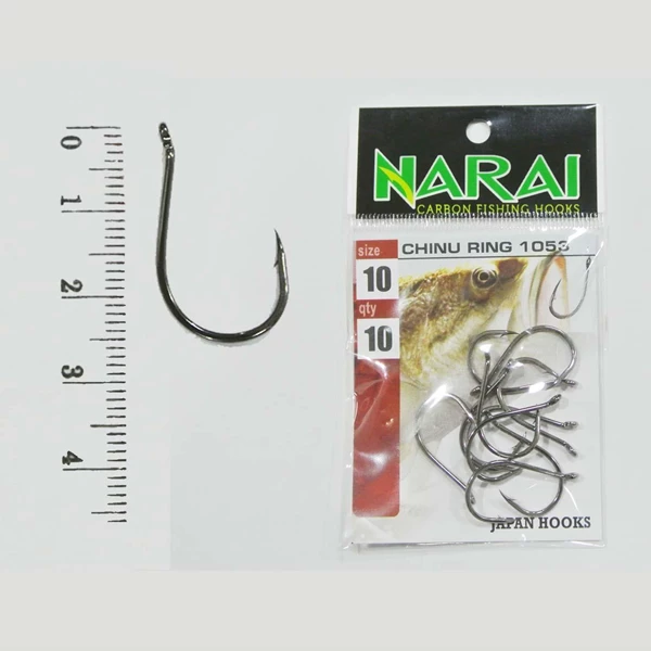 Fishing Hook NARAI Type 1053 Chinu Ring Size 10